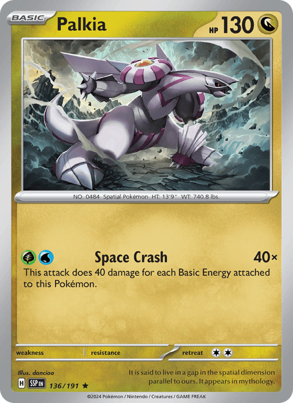 Palkia 136/191 Surging Sparks English Pokémon card