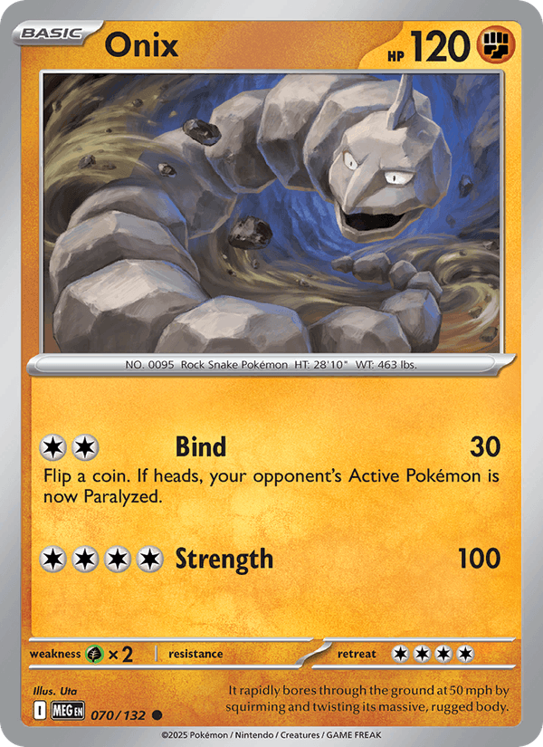 Onix 70/132 Mega Evolution English Pokémon card