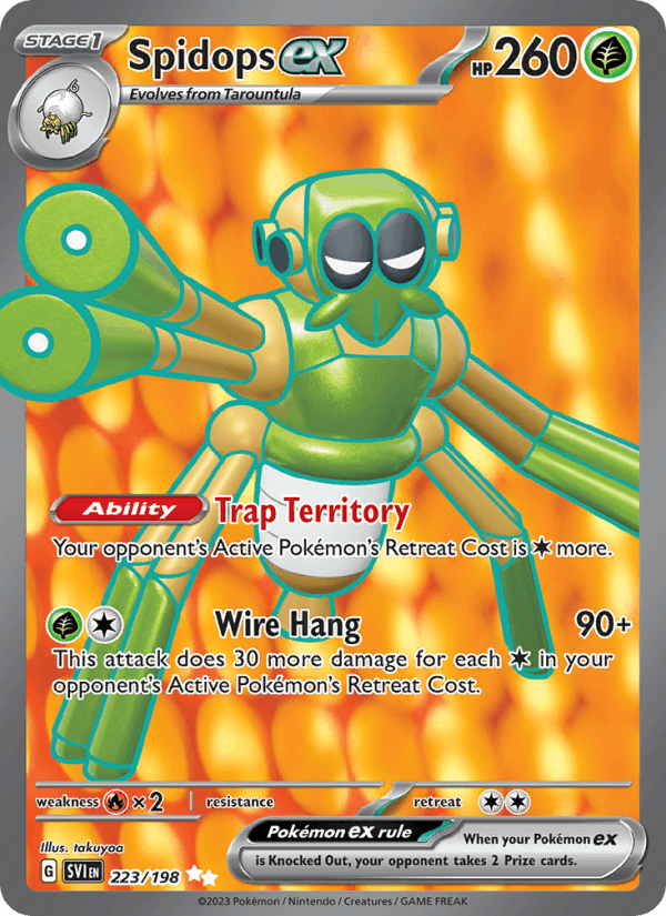 Spidops ex 223/198 Scarlet & Violet English Pokémon card
