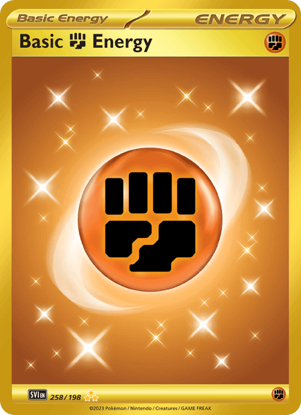 Basic Fighting Energy 258/198 Scarlet & Violet English Pokémon card