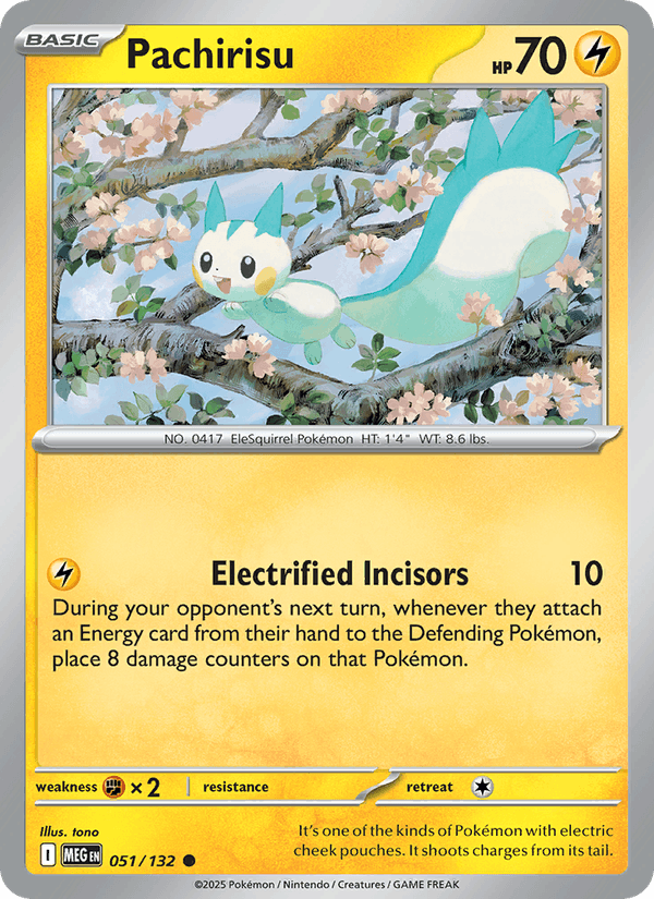 Pachirisu 51/132 Mega Evolution English Pokémon card