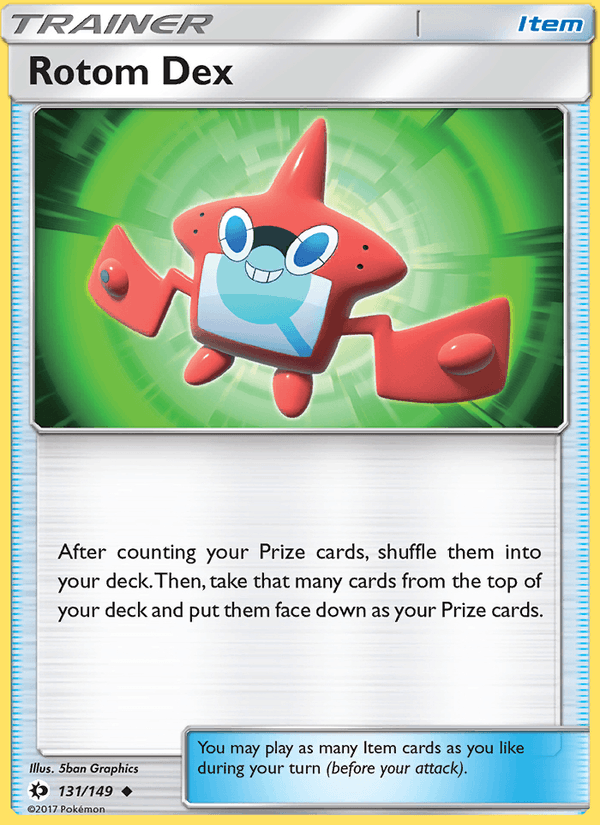 Rotom Dex 131/149 Sun & Moon Base Set English Pokémon card