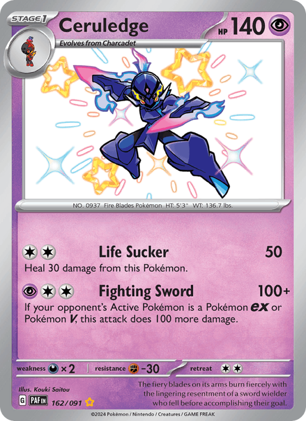 Ceruledge 162/91 Paldean Fates English Pokémon card