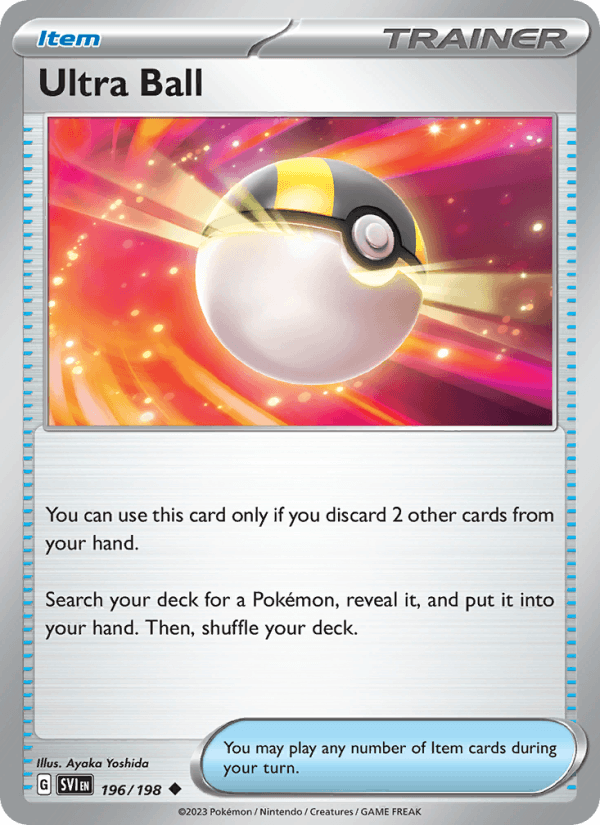 Ultra Ball 196/198 Scarlet & Violet English Pokémon card
