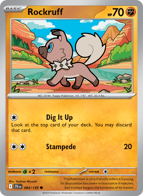 Rockruff 84/159 Journey Together English Pokémon card