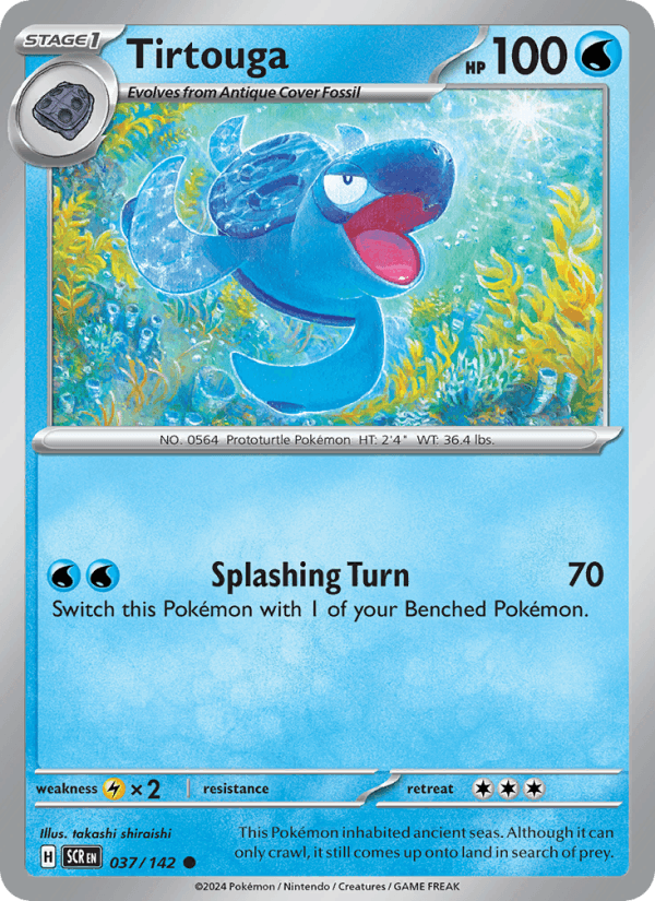 Tirtouga 37/142 Stellar Crown English Pokémon card