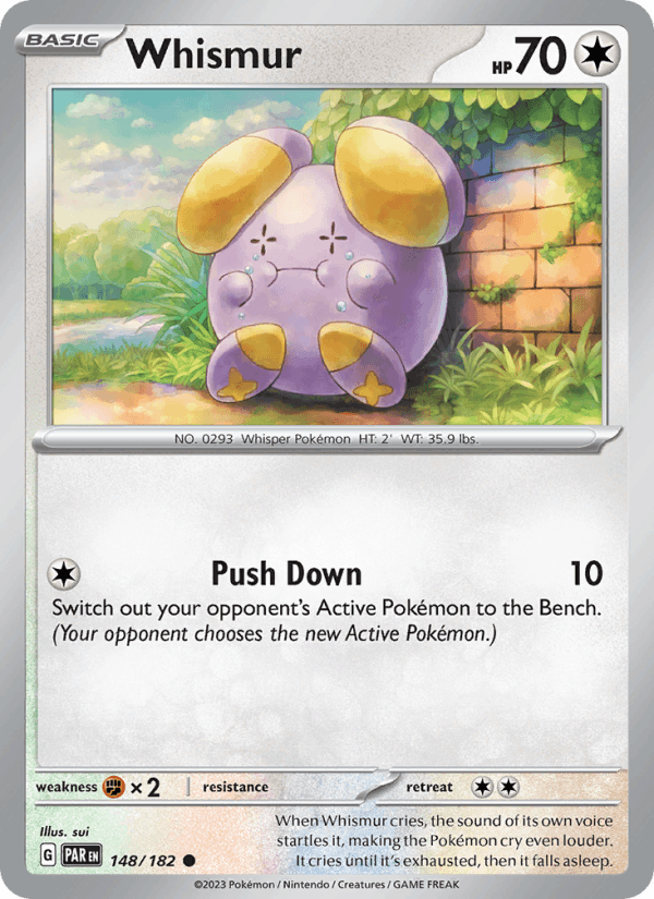Whismur 148/182 Paradox Rift English Pokémon card