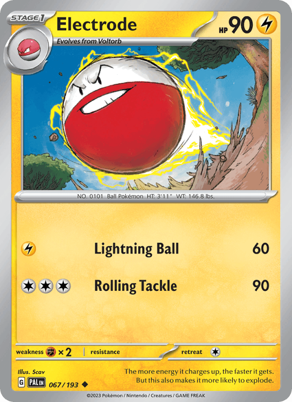 Electrode 67/193 Paldea Evolved English Pokémon card