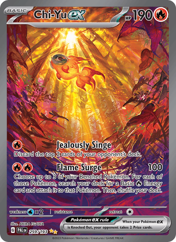 Chi-Yu ex 259/193 Paldea Evolved English Pokémon card