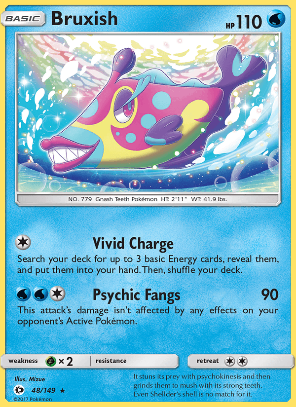 Bruxish 48/149 Sun & Moon Base Set English Pokémon card