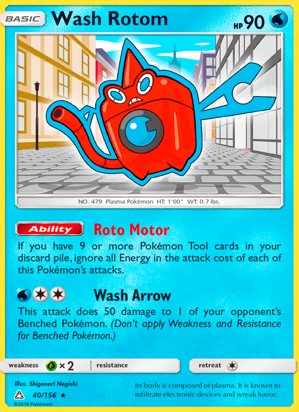 Wash Rotom 40/156 Ultra Prism English Pokémon card
