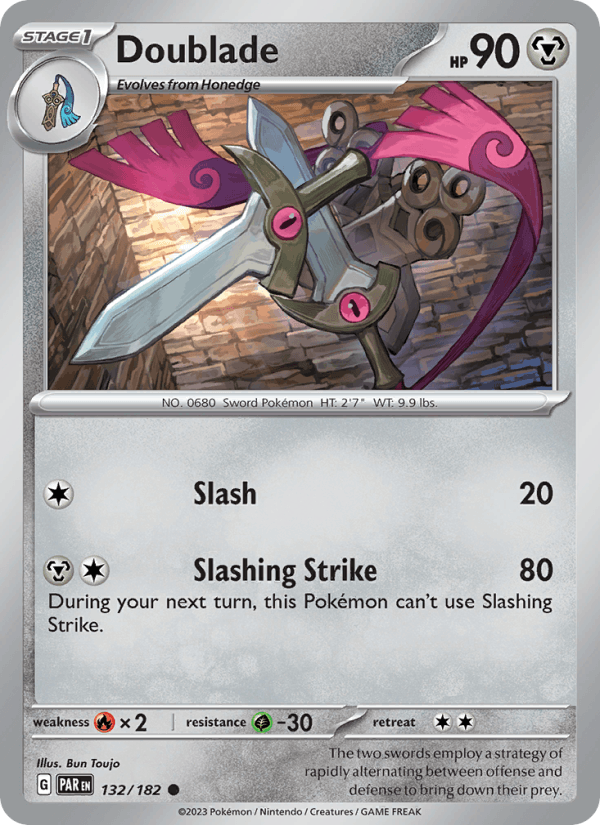 Doublade 132/182 Paradox Rift English Pokémon card
