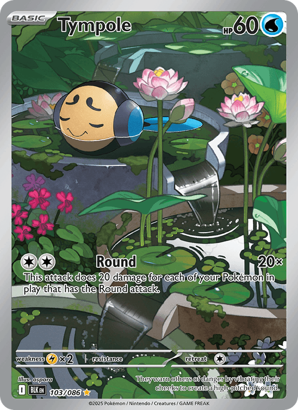 Tympole 103/86 Black Bolt English Pokémon card