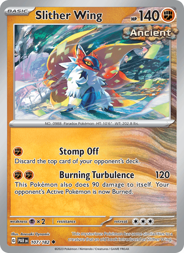 Slither Wing 107/182 Paradox Rift English Pokémon card