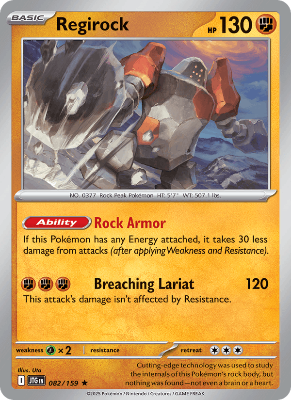 Regirock 82/159 Journey Together English Pokémon card