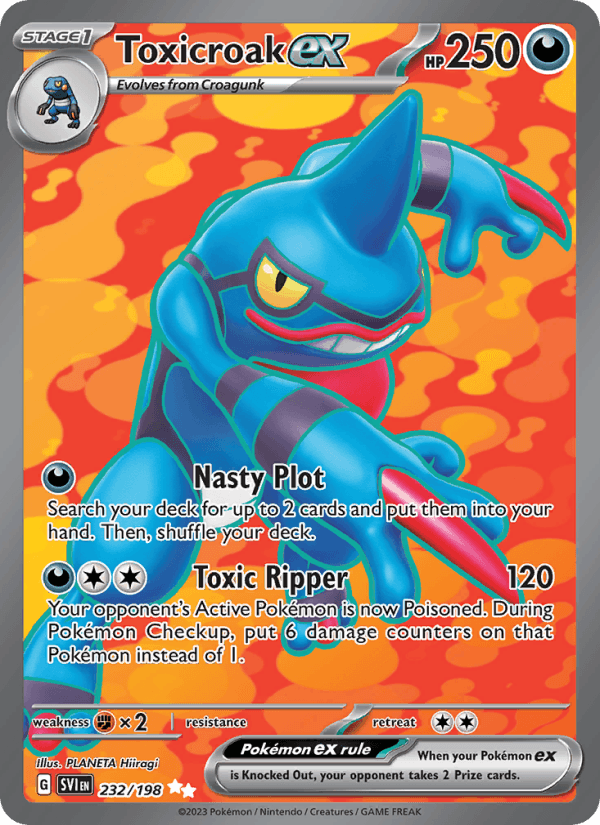 Toxicroak ex 232/198 Scarlet & Violet English Pokémon card
