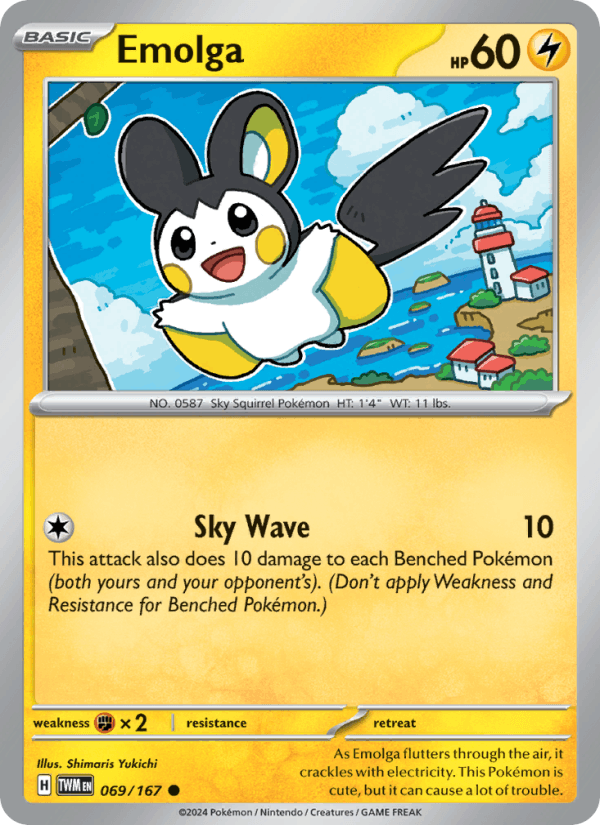 Emolga 69/167 Twilight Masquerade English Pokémon card