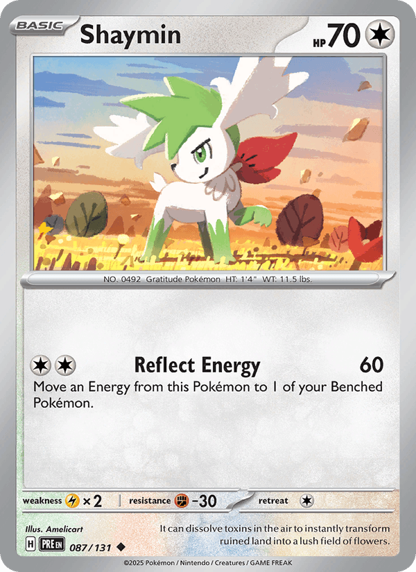 Shaymin 87/131 Prismatic Evolutions English Pokémon card