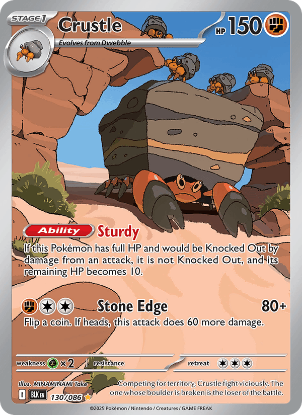 Crustle 130/86 Black Bolt English Pokémon card