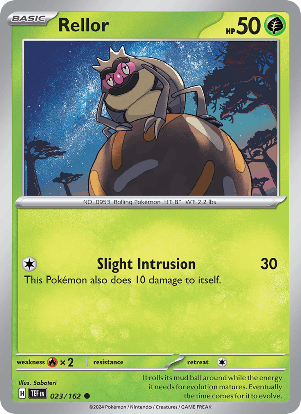 Rellor 23/162 Temporal Forces English Pokémon card