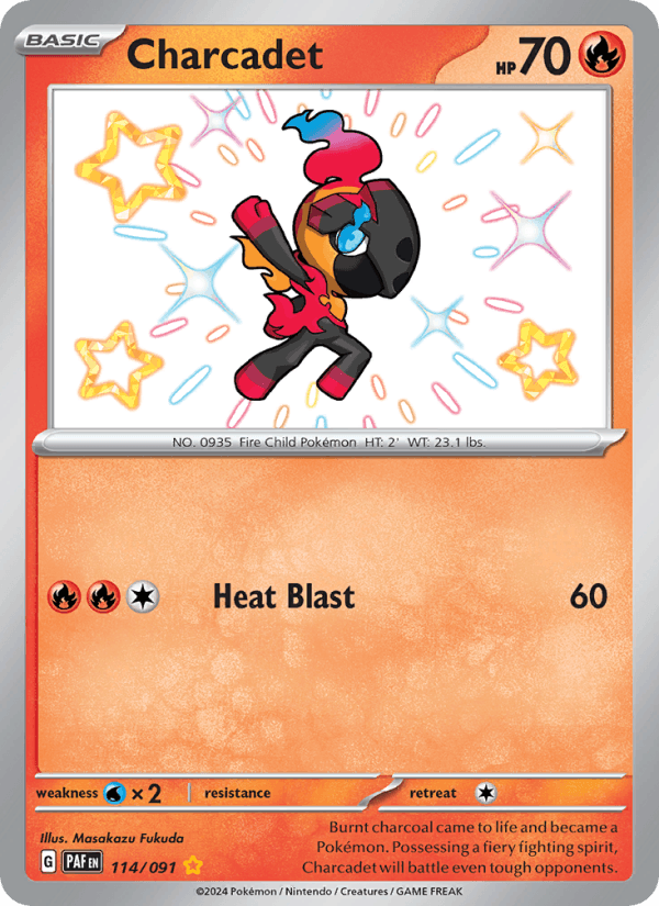 Charcadet 114/91 Paldean Fates English Pokémon card