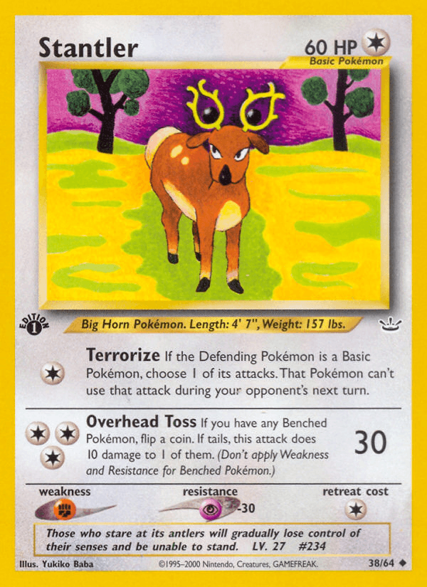 Stantler 38 Neo Revelation English Pokemon card