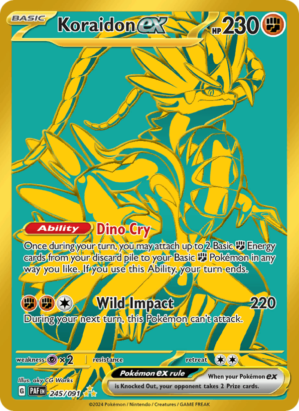 Koraidon ex 245/91 Paldean Fates English Pokémon card