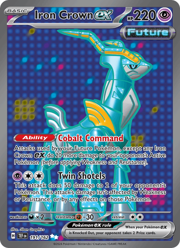Iron Crown ex 191/162 Temporal Forces English Pokémon card