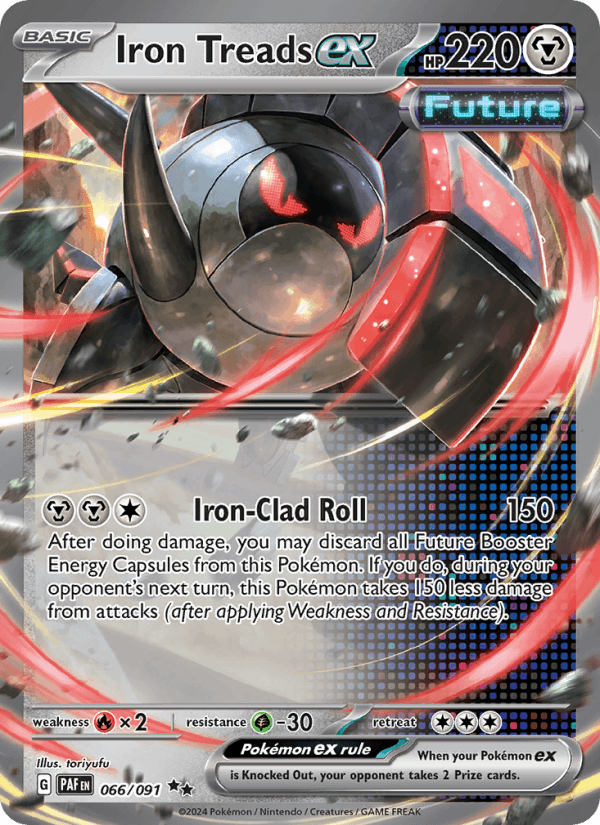 Iron Treads ex 66/91 Paldean Fates English Pokémon card