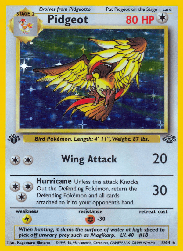 Pidgeot 8/64 Jungle English Pokémon card