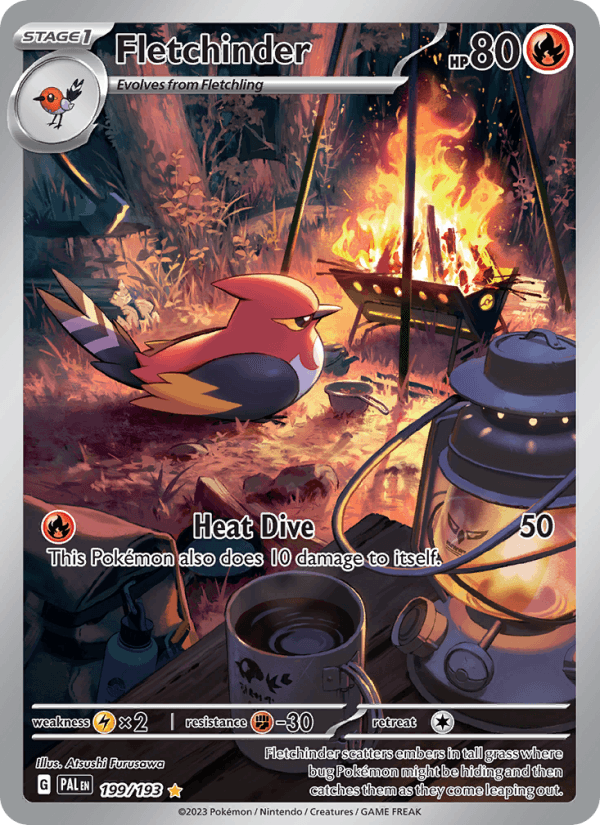 Fletchinder 199/193 Paldea Evolved English Pokémon card