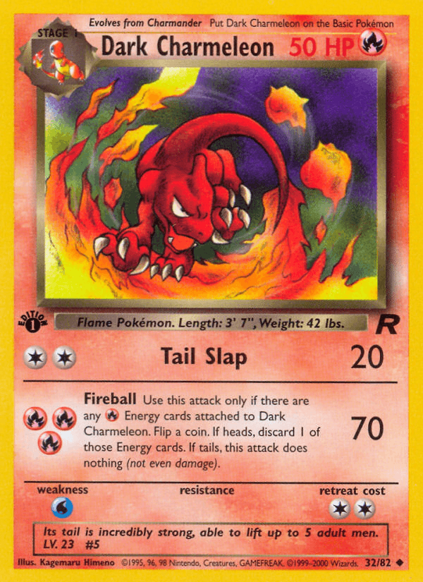 Dark Charmeleon 32/82 Team Rocket English Pokémon card