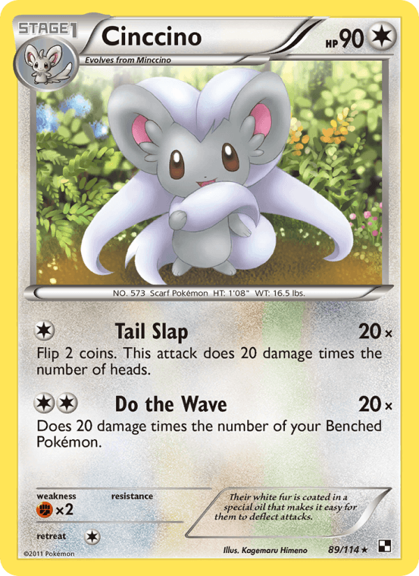 Cinccino 89/114 Black & White English Pokémon card