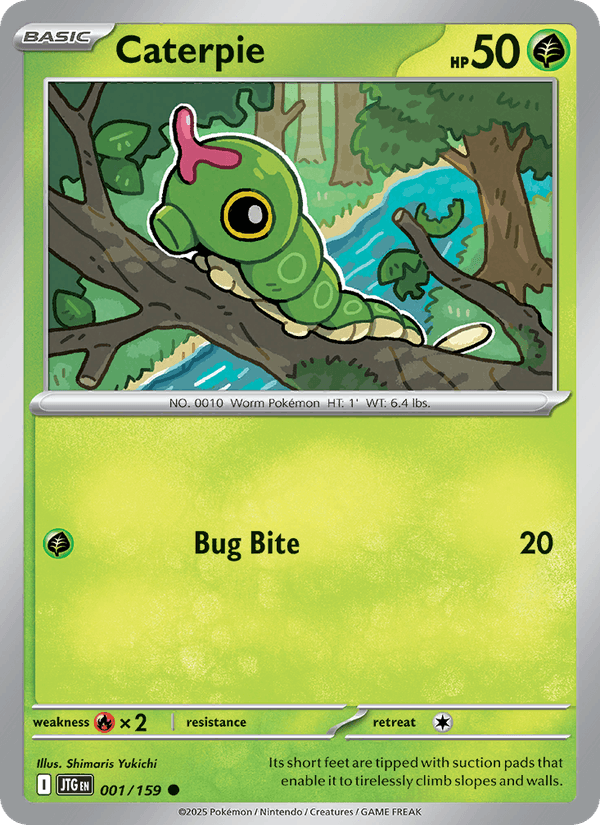 Caterpie 1/159 Journey Together English Pokémon card