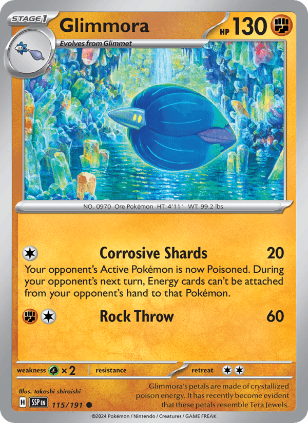 Glimmora 115/191 Surging Sparks English Pokémon card