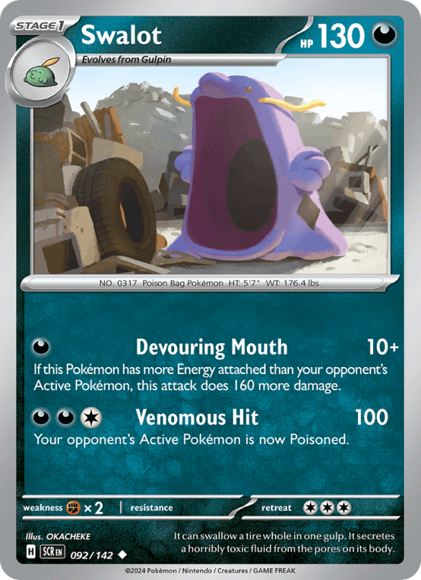 Swalot 92/142 Stellar Crown English Pokémon card