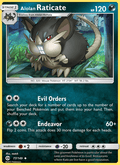 Alolan Raticate 77/149 Sun & Moon Base Set English Pokémon card