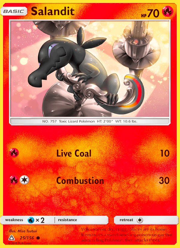 Salandit 25/156 Ultra Prism English Pokémon card