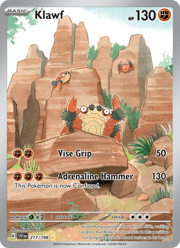 Klawf 217/198 Scarlet & Violet English Pokémon card