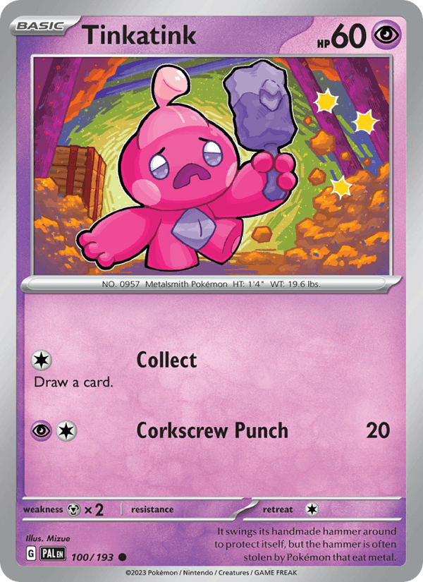 Tinkatink 100/193 Paldea Evolved English Pokémon card