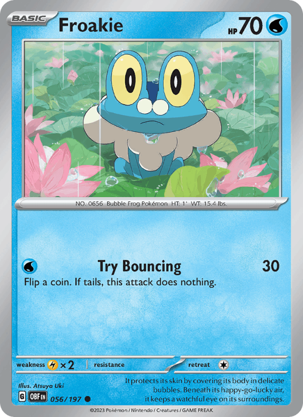 Froakie 56/197 Obsidian Flames English Pokémon card