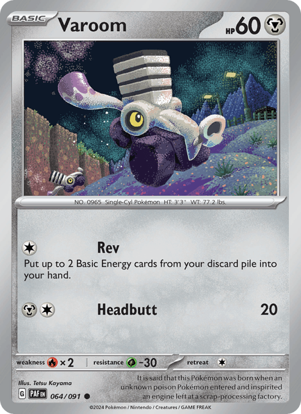 Varoom 64/91 Paldean Fates English Pokémon card