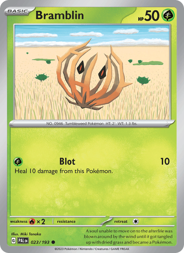 Bramblin 23/193 Paldea Evolved English Pokémon card