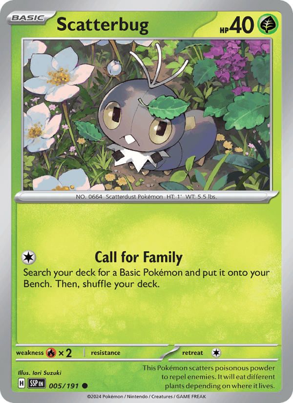 Scatterbug 5/191 Surging Sparks English Pokémon card