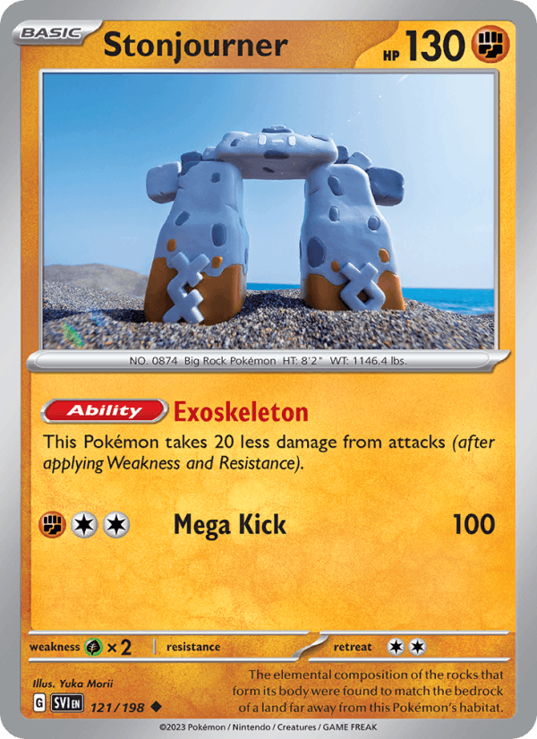 Stonjourner 121/198 Scarlet & Violet English Pokémon card