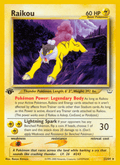 Raikou 22 Neo Revelation English Pokemon card