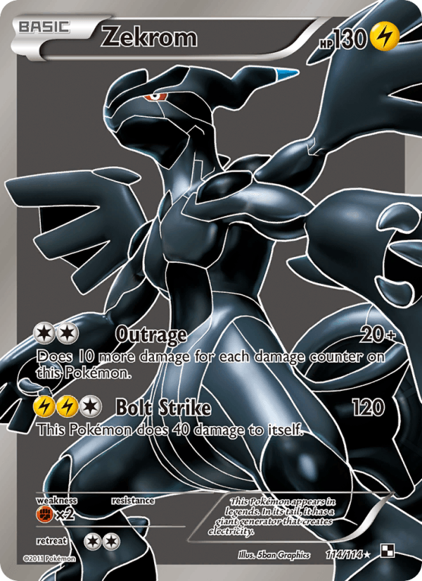 Zekrom 114/114 Black & White English Pokémon card
