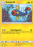 Eelektrik 45/147 Burning Shadows English Pokémon card