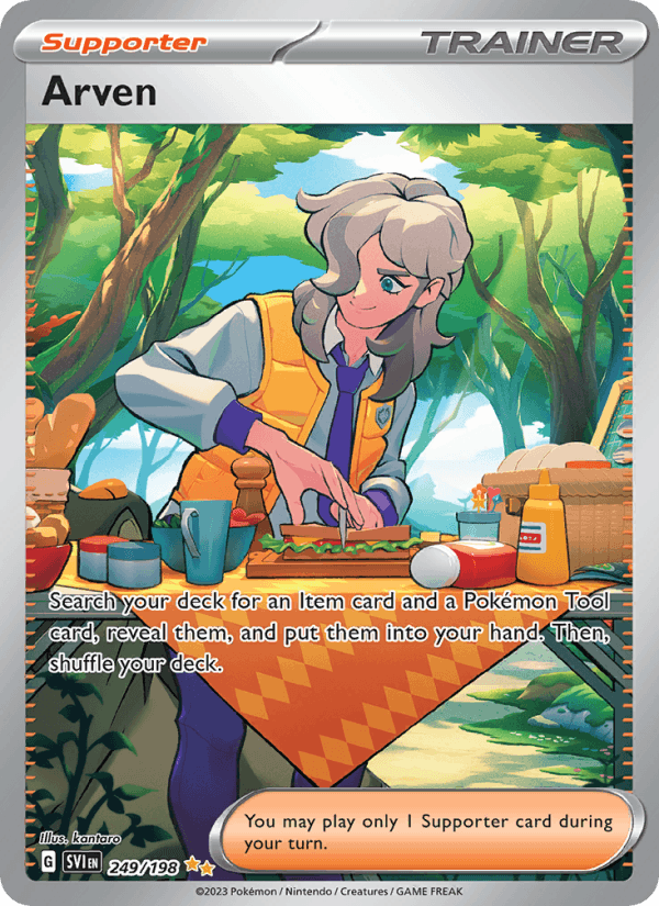 Arven 249/198 Scarlet & Violet English Pokémon card