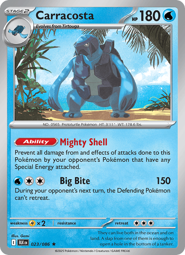 Carracosta 23/86 Black Bolt English Pokémon card